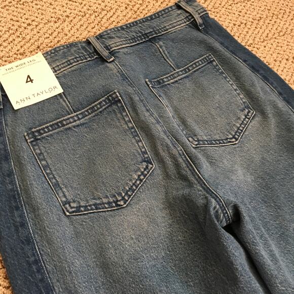 NWT - Ann Taylor The Wide Leg Jean - Women's 4 - Picture 8 of 10